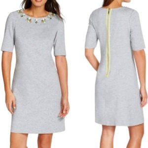 Eliza J Embellished Heathered Ponte Shift Dress 16